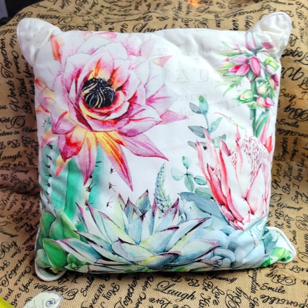 Michel design works pink cactus Pillow
